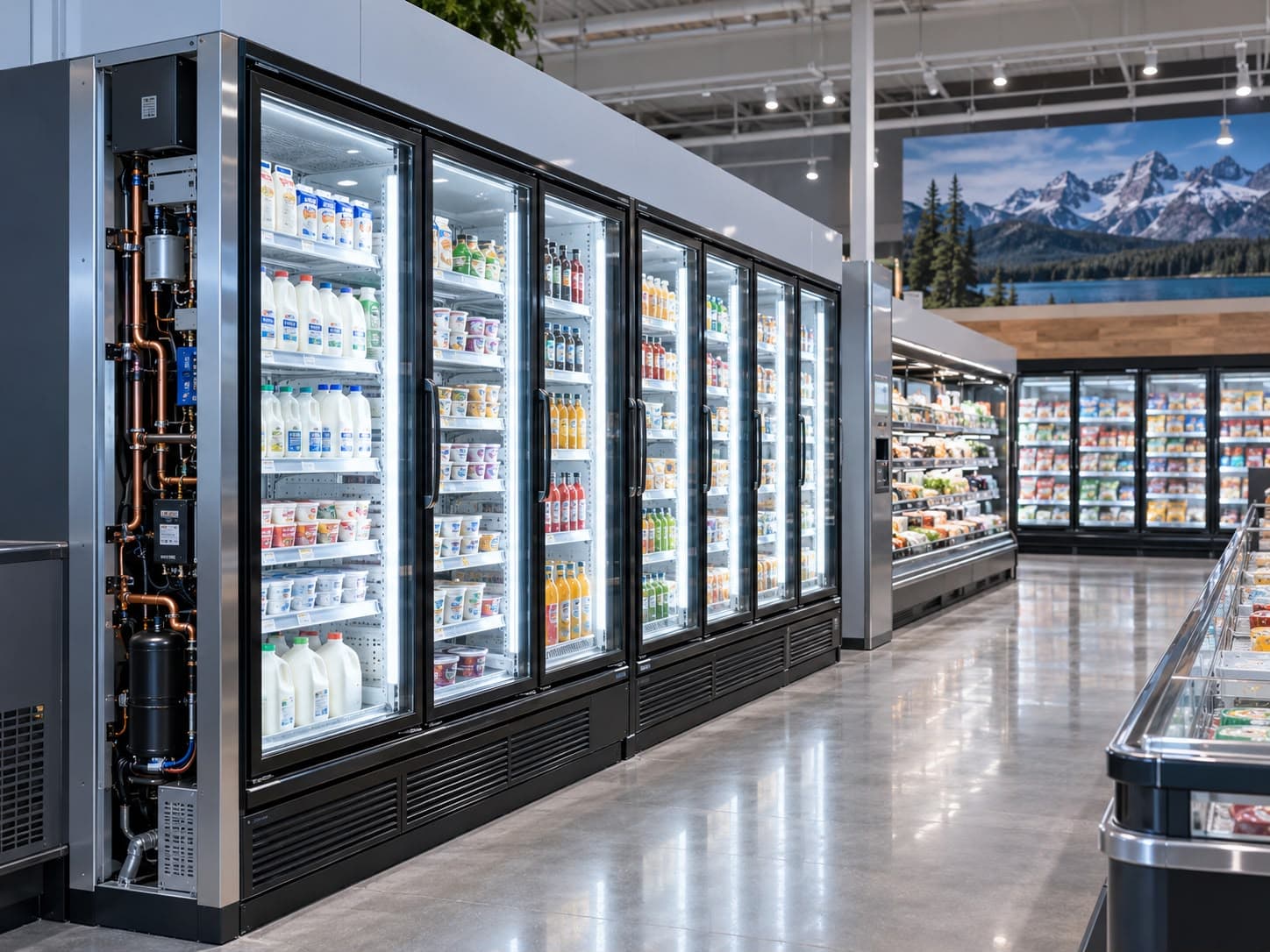 Walk-in coolers, freezers, display cases and process cooling — repair, maintenance and installs.